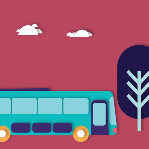'Don’t park that idea: get the bus’ illustration